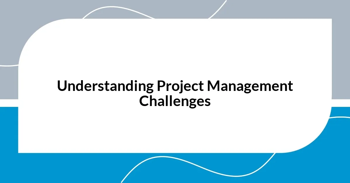 Understanding Project Management Challenges